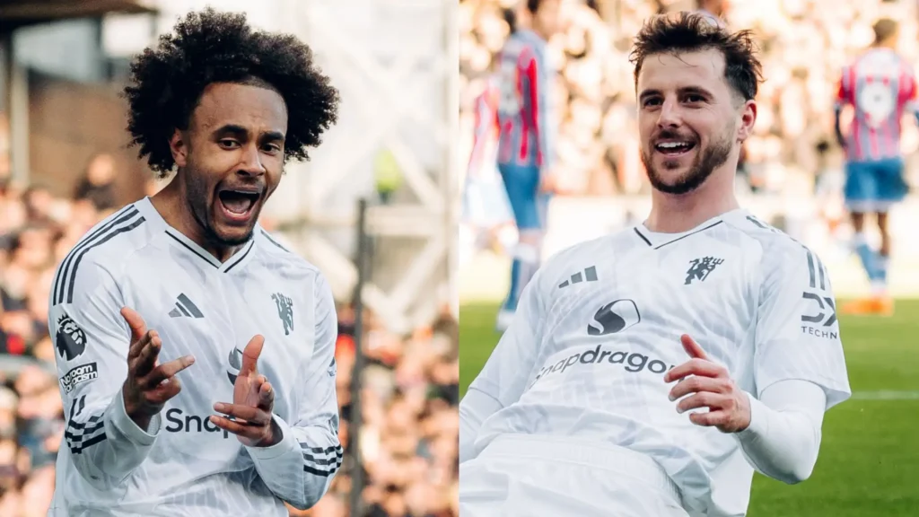 Joshua Zirkzee (left) and Mason Mount (right)