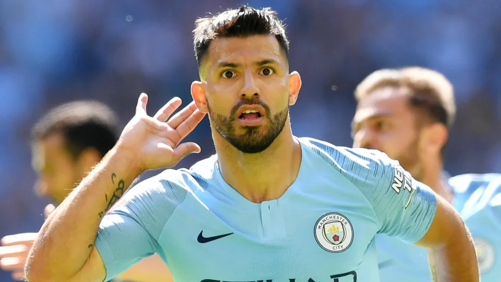 Sergio Aguero during his time at Man City