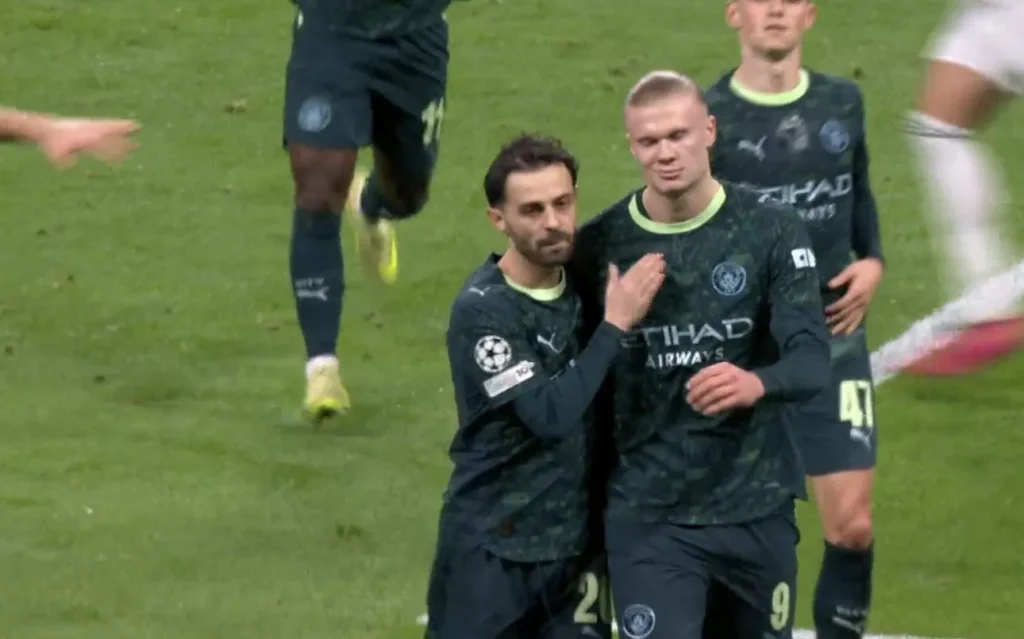 Bernardo Silva and Haaland a