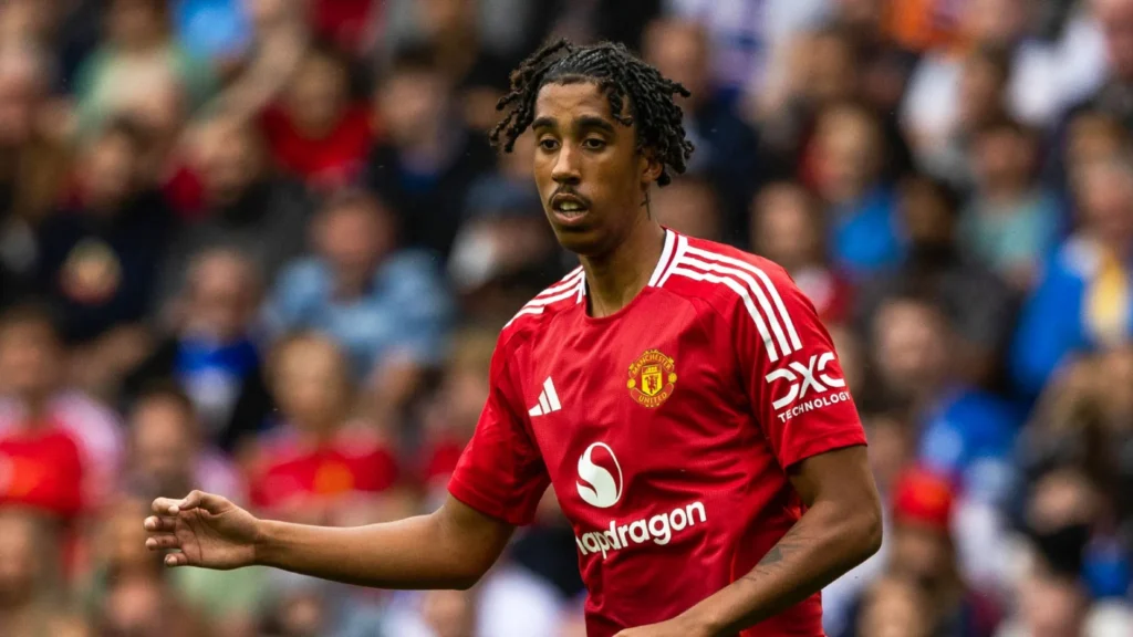 Leny Yoro plays for Manchester United In the Premier League