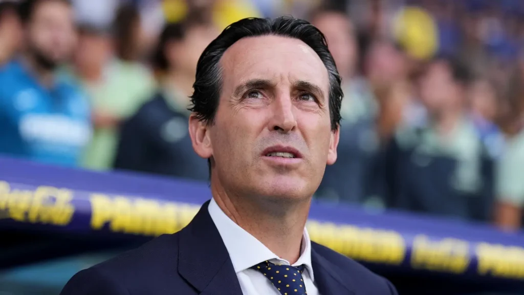Aston Villa's manager, Unai Emery