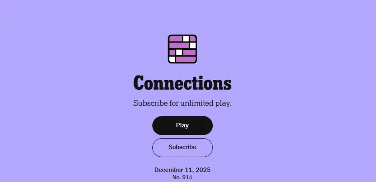 Connection Hints Today December 11 #914: Thursday Puzzle from NYT Connections with a Subtle Trick and an Interesting History