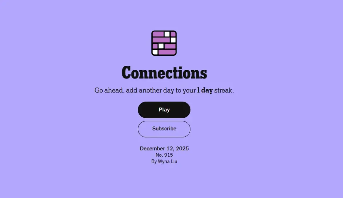 Connection Hints Today #915 December 12, TGIF Edition! A Sneaky but Satisfying Puzzle Friday!